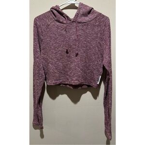 Gymshark Women’s Slounge Cropped Pullover Hoodie Size Large - Purple‎